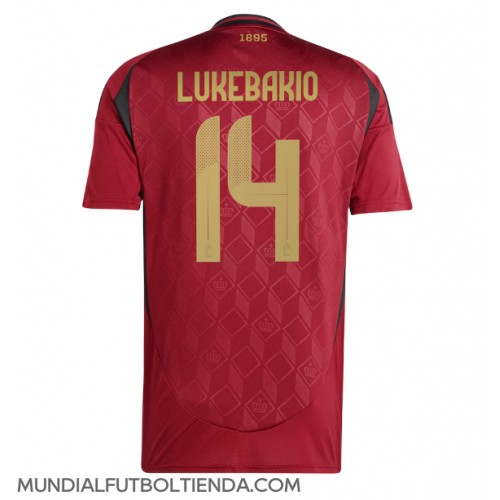 Camiseta Bélgica Dodi Lukebakio #14 Primera Equipación Replica Eurocopa 2024 mangas cortas